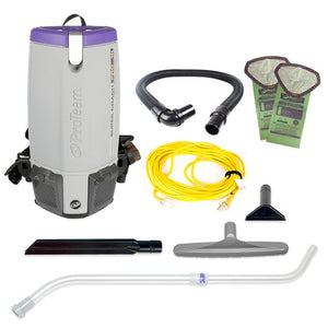 Proteam Supercoach Pro 10QT, Backpack Vacuum, 12lbs, Electric, With Tools, HEPA, 3 Year Warranty