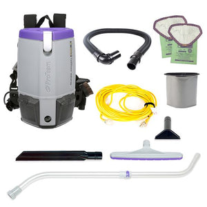 Proteam Supercoach Pro 6QT, Backpack Vacuum, 11.6lbs, Electric, With Tools, HEPA, 3 Year Warranty