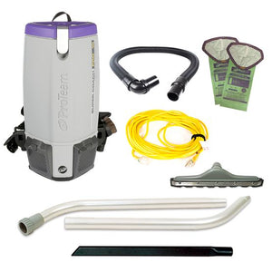 Proteam Supercoach Pro 10QT, Backpack Vacuum, 12lbs, Electric, With Tools, HEPA, 3 Year Warranty