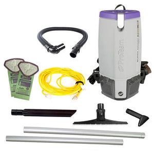 Proteam Supercoach Pro 10QT, Backpack Vacuum, 12lbs, Electric, With Tools, HEPA, 3 Year Warranty