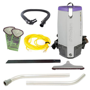 Proteam Supercoach Pro 10QT, Backpack Vacuum, 12lbs, Electric, With Tools, HEPA, 3 Year Warranty