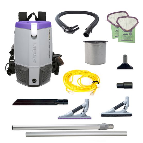 Proteam Supercoach Pro 6QT, Backpack Vacuum, 11.6lbs, Electric, With Tools, HEPA, 3 Year Warranty