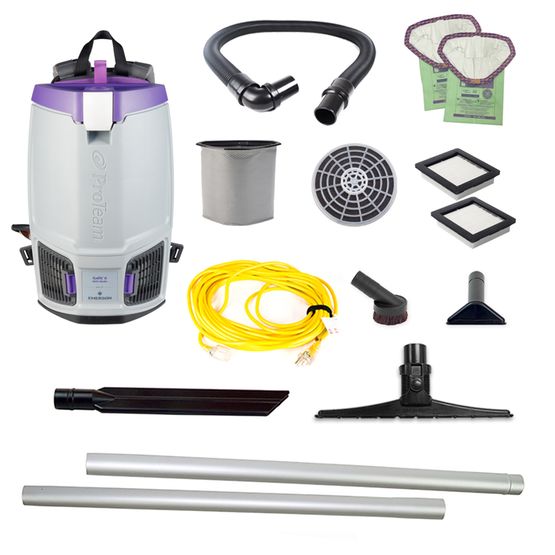 Proteam Gofit 6QT, Backpack Vacuum, 12.9lbs, Electric, With Tools, HEPA, 3 Year Warranty
