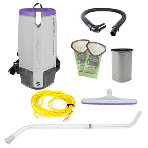 Proteam Supercoach Pro 10QT, Backpack Vacuum, 12lbs, Electric, With Tools, HEPA, 3 Year Warranty
