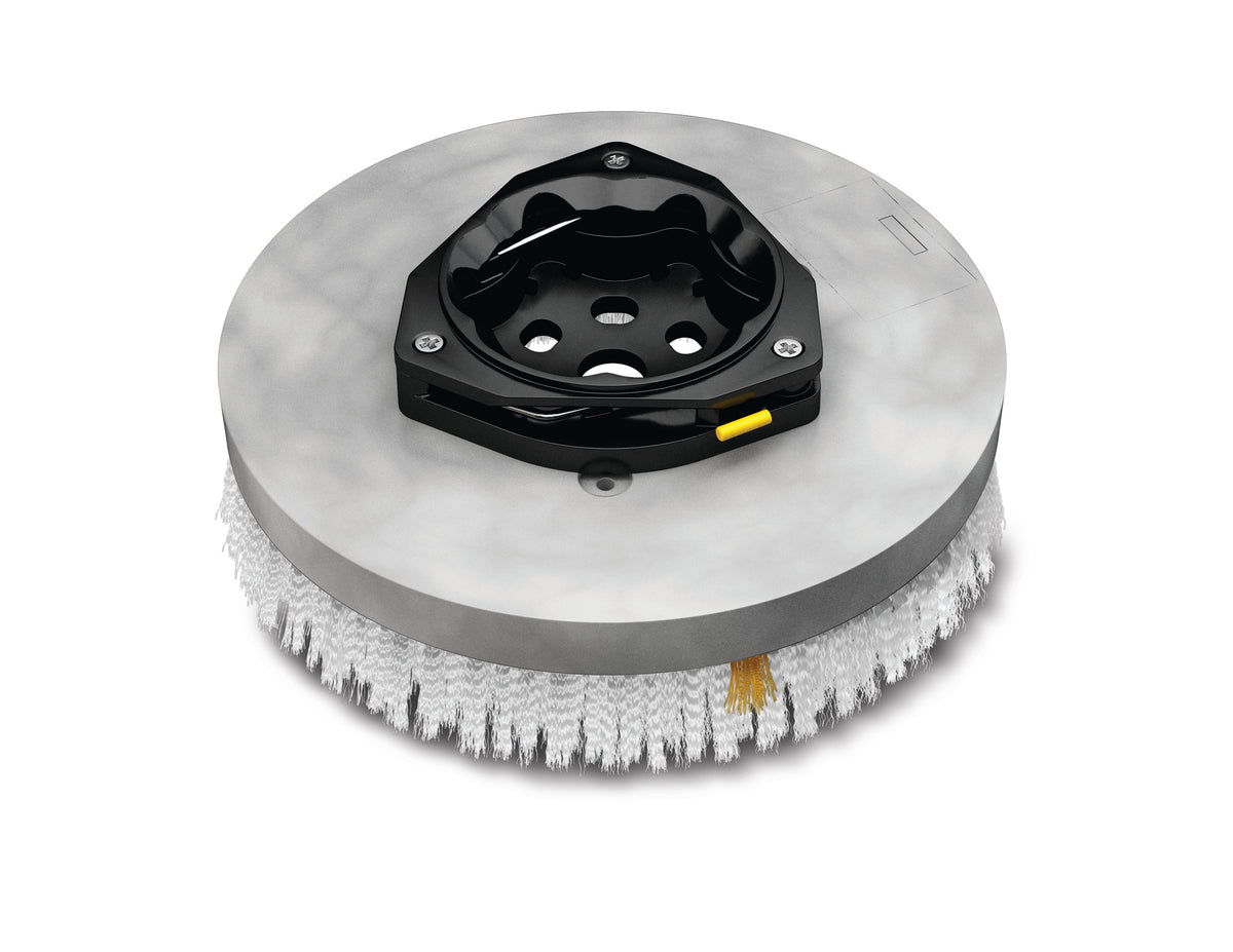14 Inch nylon disk scrub brush. Fits Tennant 5680, 5700, 7080, 7100, 7200, T20, 636 AND Nobles EZ Rider, EZ Rider HP (replaces 222321) Fits Tennant 1220238