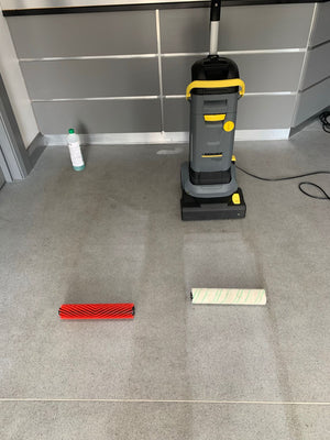 Karcher BR 30/4 C, Walk Behind Floor Scrubber, 12", 1 Gallon, Electric, Cylindrical, Forward and Reverse, 3 Year Warranty, 1.783-221.0