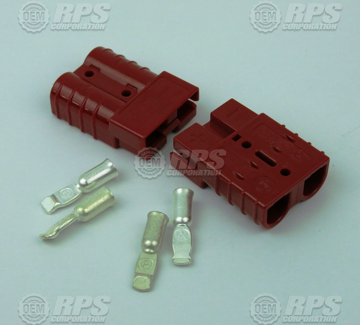 FactoryCat/Tomcat 4-257, Connector,Anderson,Red,50 (24V) Housing Set of 2 w/Contacts