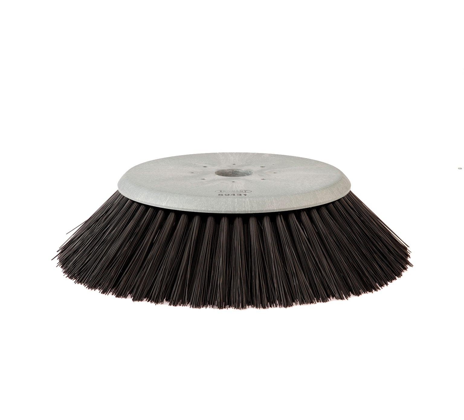 23 Inch disc polypropylene side brush.B Fits Tennant 355, 385, 6400, 6550, 6650, 8200, 8210, 8400, 8410, S20. Fits Tennant 59431