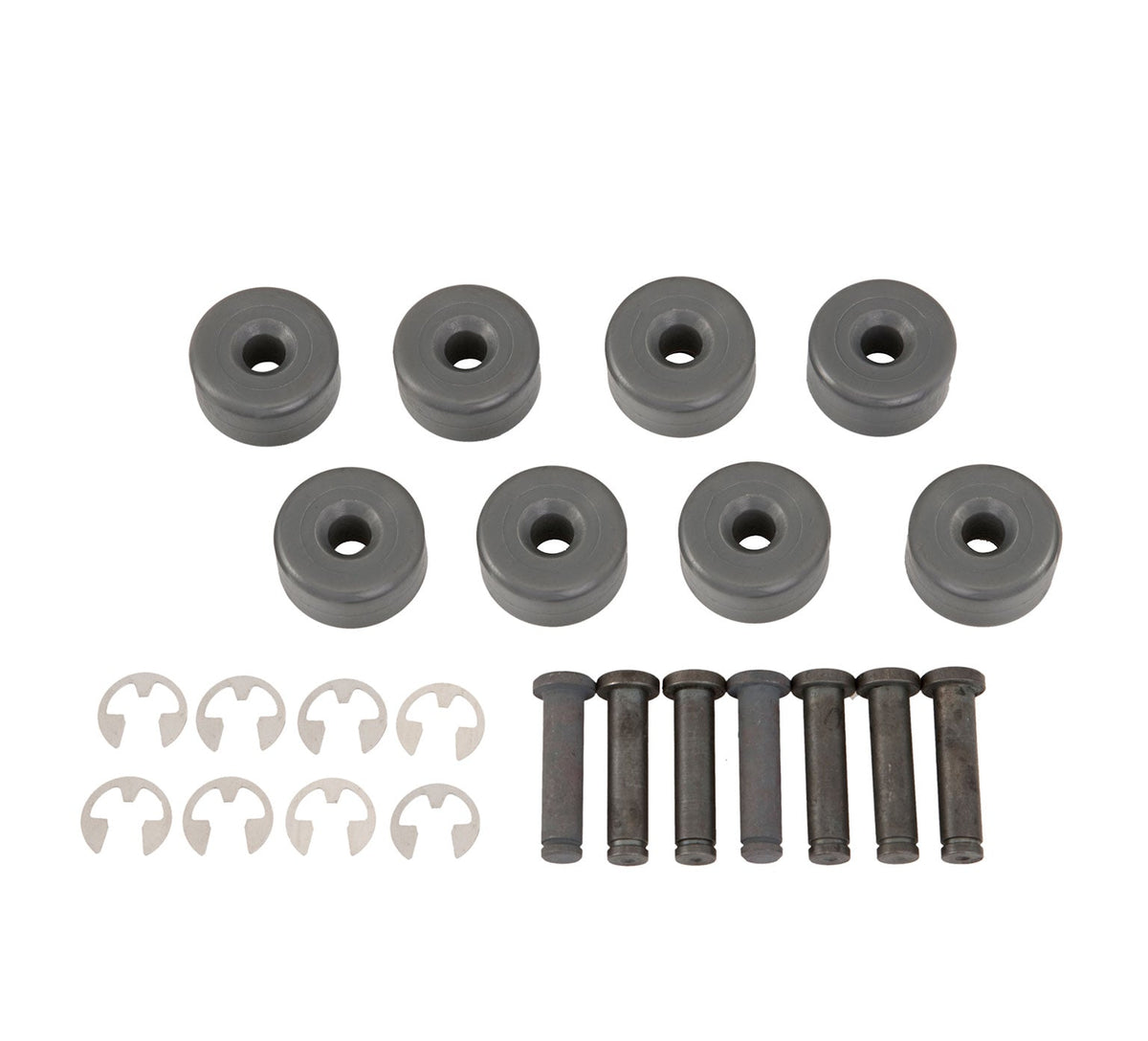 Squeegee Wheel Kit with Hardware. Fits Tennant T1 Battery, T1 Corded, Nobles Speed Scrub 15" Fits Tennant 9008581