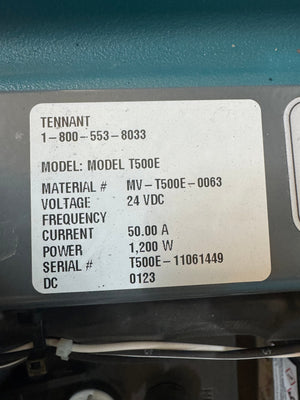 Refurbished, Tennant T500e, Walk Behind Floor Scrubber, 32", 22.5 Gallon, Battery, Self Propel, Disk, 9/1/1 Warranty
