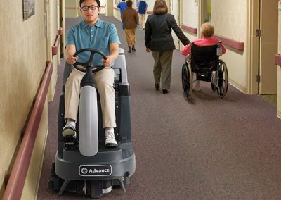 Advance ES4000, Carpet Extractor, 28 Gallon, 28", Ride On, Battery, 3 Year Warranty