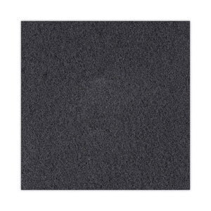 High Performance Stripping Floor Pads, 20" Diameter, Black, 5/carton