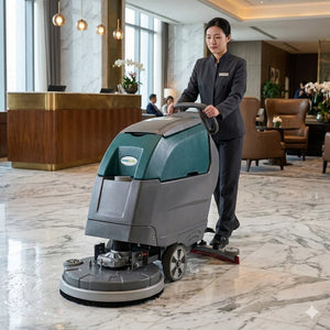 Walk Behind Floor Scrubber, 20", 12.5 Gallon, Battery, Pad Assist, Disk, 2/2/1 Warranty, Lifetime Warranty On Vacuum Motor, SSRLA510S