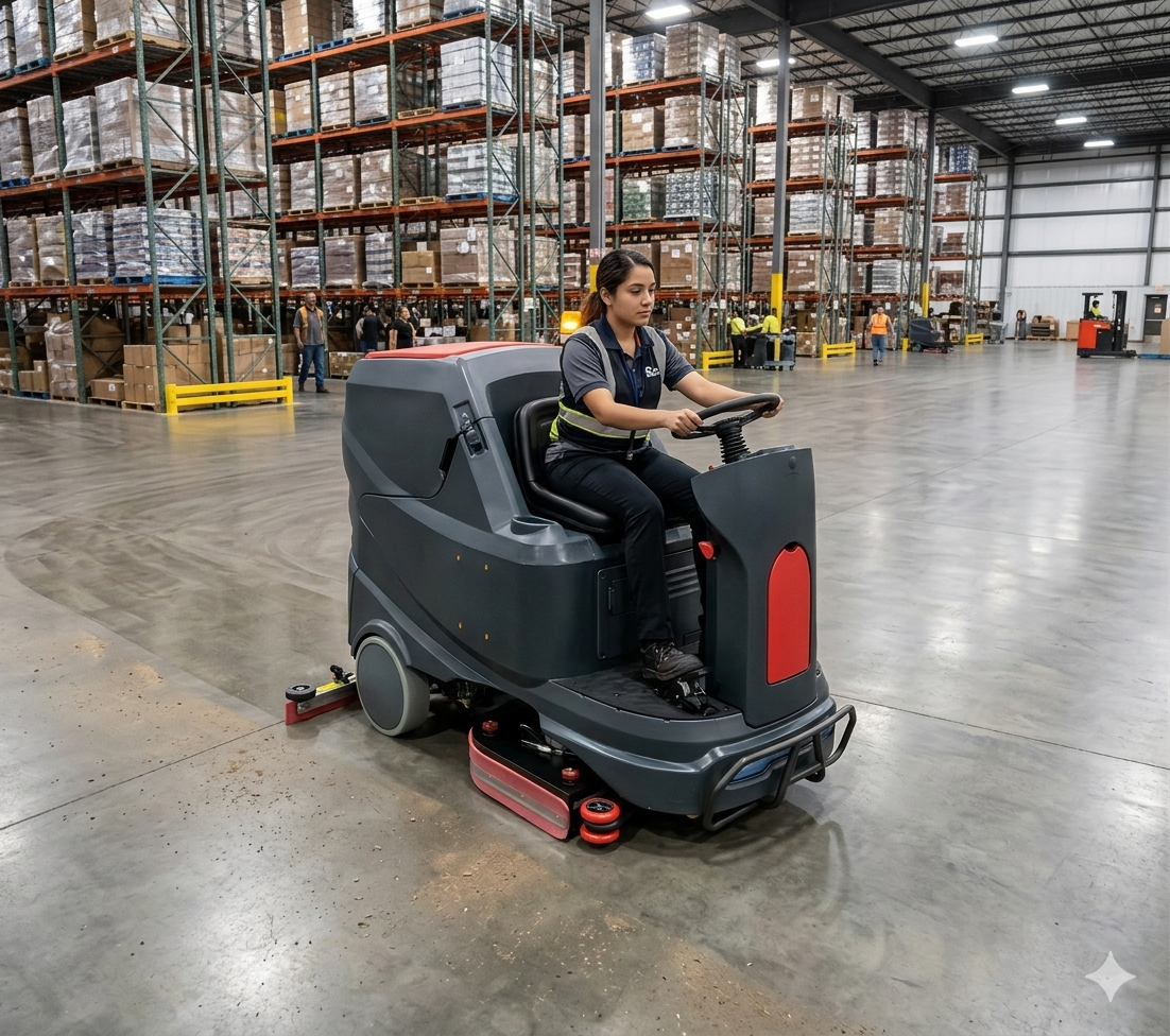Rider Floor Scrubber, 39", 53 Gallon, Battery, Disk, 3/3/1/1 Warranty