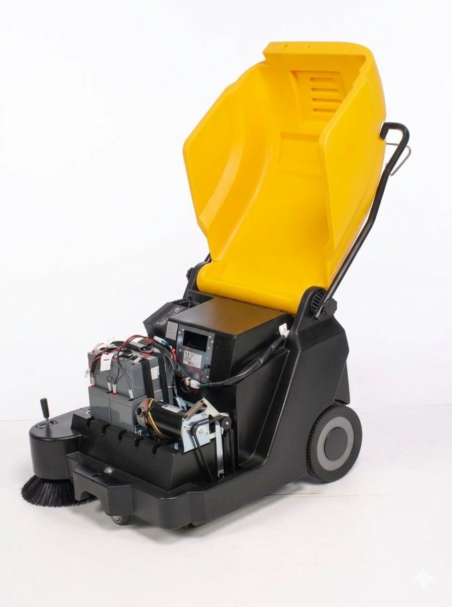 Tornado SWB 26/8, Walk Behind Floor Sweeper, 26", Battery, Push, 9 Gallon Hopper