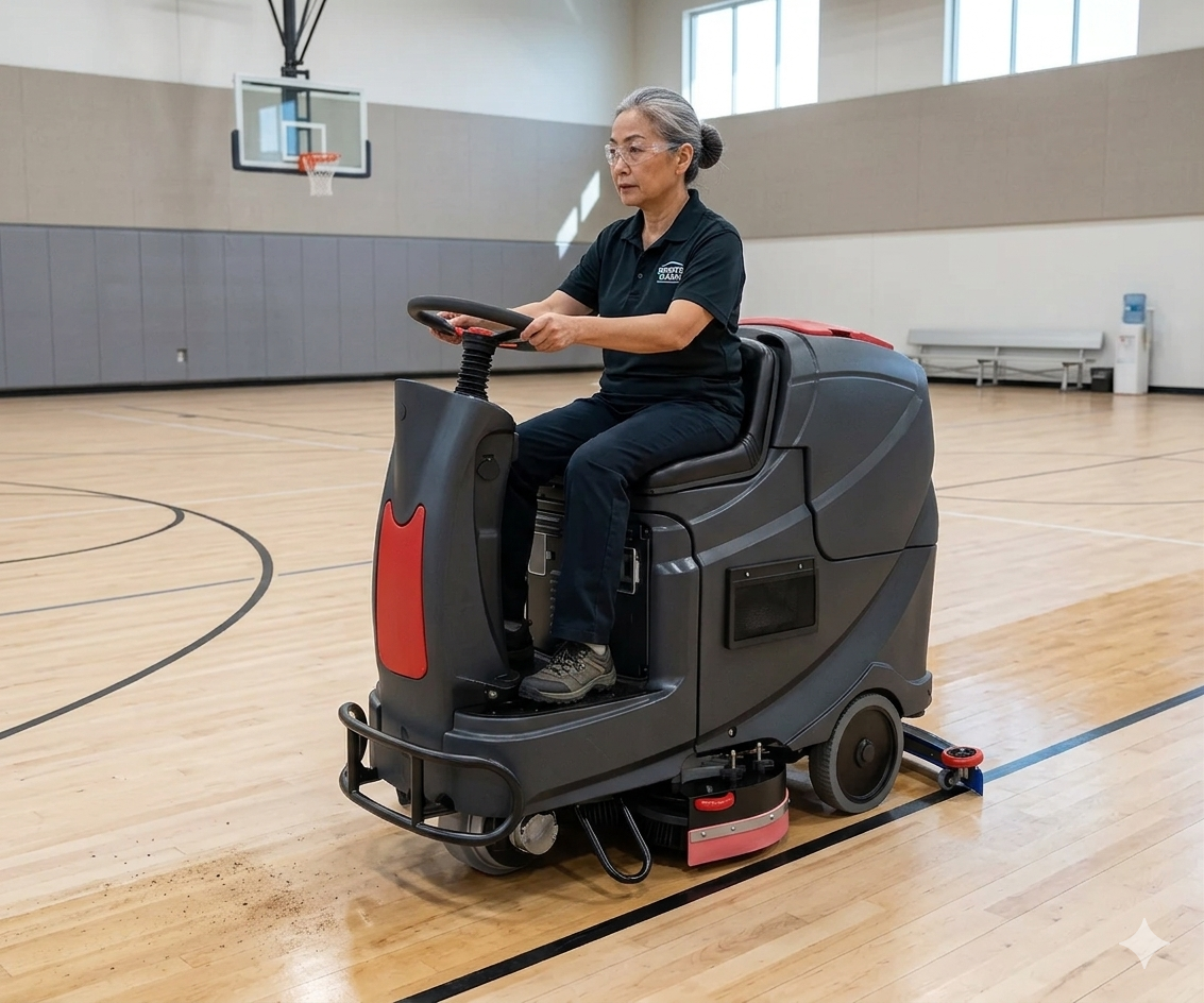 Rider Floor Scrubber, 28", 31 Gallon, Battery, Disk, 3/3/1/1 Warranty