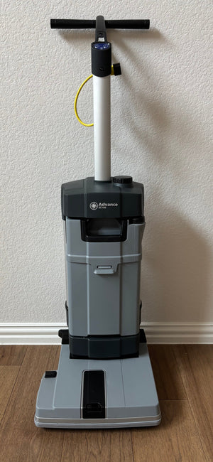 Advance SC100, Floor Sweeper-Scrubber, 12", .8 Gallon, Electric, Forward and Reverse, Cylindrical, Demo Unit, 6 Month Warranty, 107408120