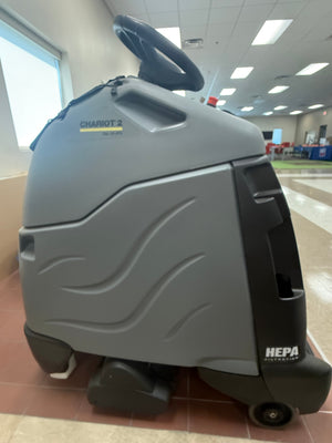 Karcher Windsor Chariot iVac 24, Wide Area Vacuum, 24", Ride On, Battery, With Tools, HEPA, Demo Unit