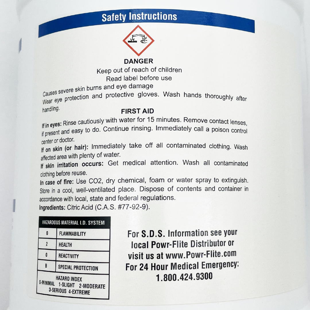 Powr Flite | Acid Rinse | Marksmen | 1 gallon | MK4