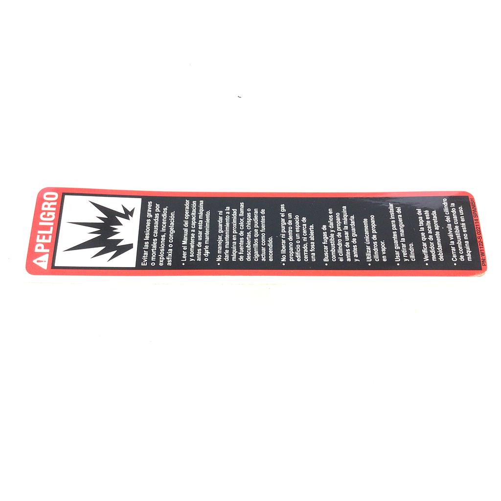 Onyx PT-W1122-S Envirogard Danger Decal (spanish) OEM Part