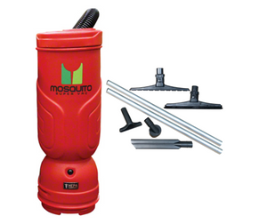 Mosquito Super-HEPA, Backpack Vacuum, 6QT or 10QT, Green or Red, With or Without Tool Kit, 7 Year Warranty