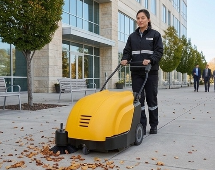 Tornado SWB 26/8, Walk Behind Floor Sweeper, 26", Battery, Push, 9 Gallon Hopper