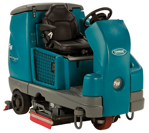 Refurbished Tennant T16, Rider Floor Sweeper-Scrubber, 36", 50 Gallon, Battery, Cylindrical, 9/1/1 Warranty