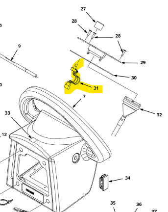 Tennant 1022706, Potentiometer Assembly (Handle)