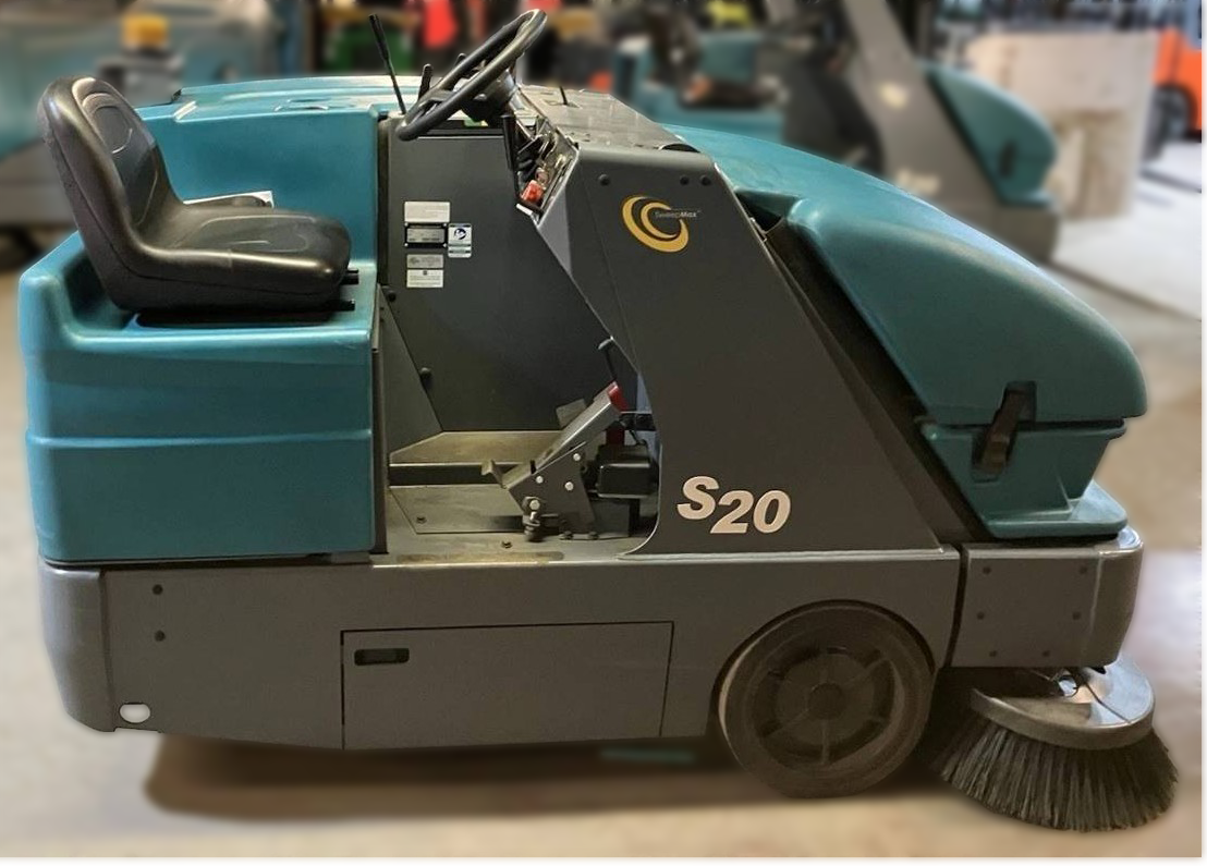 Refurbished Tennant S20, Rider Floor Sweeper, 50", 82 Gallon Hopper, Propane, 3/1/1 Warranty