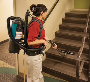 Tennant V-BP-6B, Backpack Vacuum, 6QT, 13lbs, With Tools, Battery, HEPA, 1 Year Warranty