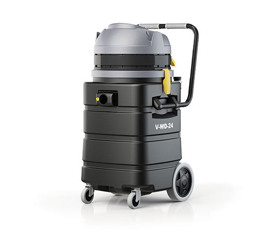 Tennant V-WD-9, V-WD-24, V-WD-24P, Shop Vac, 9, 24, or 24 Gallon, With Tool Kit, Front Mount Squeegee Optional, 1 Year Warranty