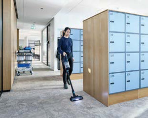 Nilfisk VU200, Floor Sweeper, 10", Battery, Bagless, HEPA, 1 Year Warranty