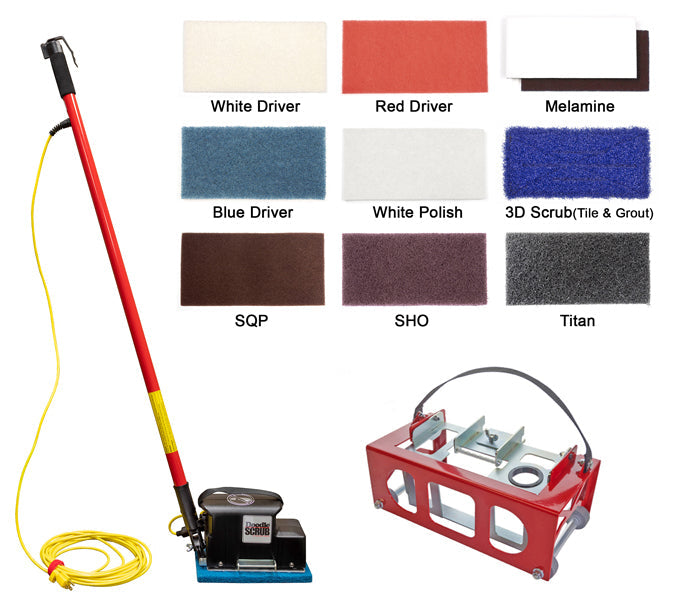 Square Scrub Doodle Scrub Deluxe, 9" Orbital Floor Machine, Corded, 3 Year Warranty