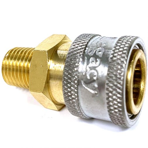 Legacy, Coupler, 3/8", Socket, Male, Brass