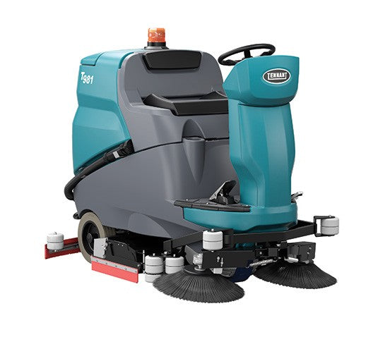Tennant T981, Floor Sweeper-Scrubber, 30", 33 Gallon, Battery, Ride On, Cylindrical, 3 Year Warranty