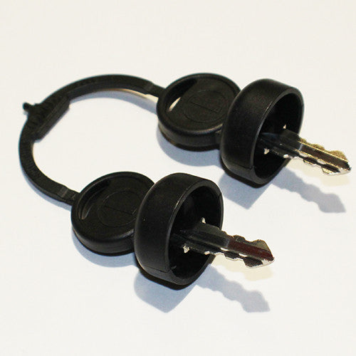 Key set. 2 keys. Fits Nilfisk Advance SC1500, SC401, SC900, SC901, SC6500, and Clarke Focus II L17, L20, S20. Fits Nilfisk Advance 1462887000