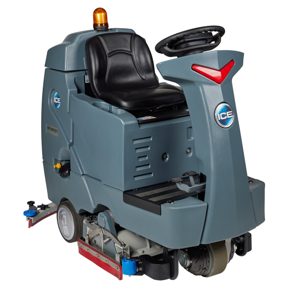 ICE RS28L-CY, Rider Floor Sweeper Scrubber, 28", 29 Gallon, 5/5/3 and Lifetime Lithium Battery Warranty