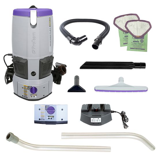 ProTeam® GoFree® Flex Pro II, Backpack Vacuum, 6QT, Cordless,  Backpack Vacuum w/ Choice of Tool Kit, 17.5lbs