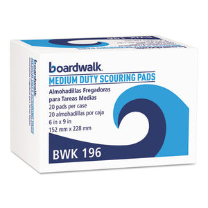 Medium Duty Scour Pad, 6 X 9, Green, 20/carton
