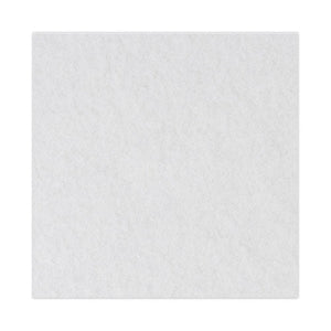 Polishing Floor Pads, 24" Diameter, White, 5/carton