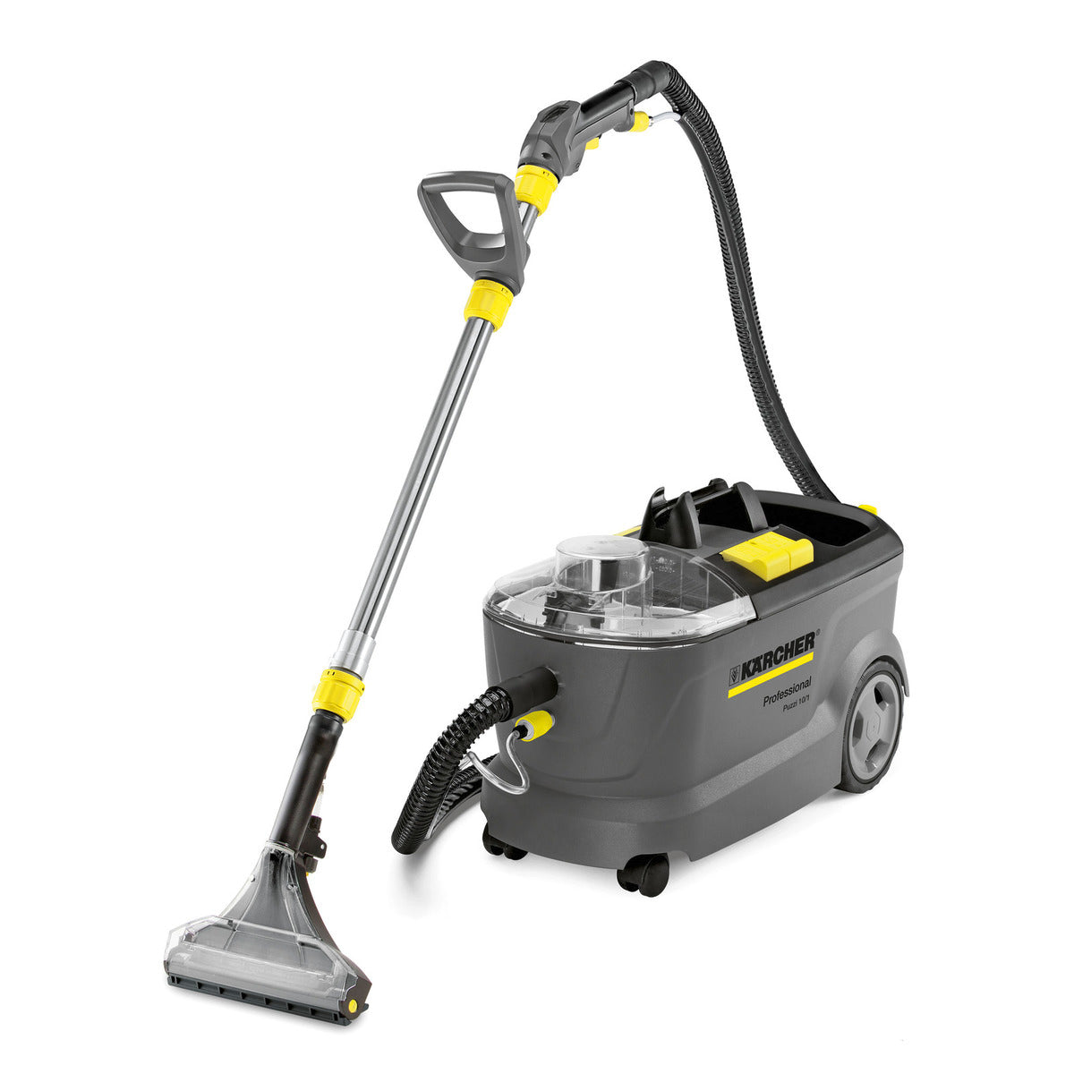 Karcher Puzzi 10/1, Carpet Spotter, 2.5 Gallon, 14.5 PSI, Cold Water, 8' Hoses Upholstery Tool