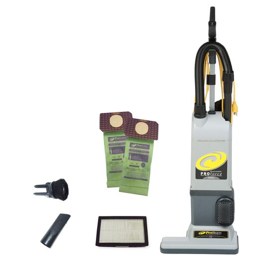ProTeam® ProForce® 1500X, Upright Vacuum, 15",  Bagged, Dual Motor, HEPA, With Tools, 3 Year Warranty, 107252
