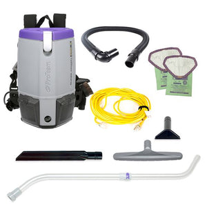 Proteam Supercoach Pro 6QT | Backpack Vacuum | 11.6lbs | Electric | With Tools | HEPA | 3 Year Warranty