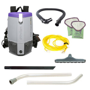 Proteam Supercoach Pro 6QT | Backpack Vacuum | 11.6lbs | Electric | With Tools | HEPA | 3 Year Warranty