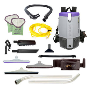 Proteam Supercoach Pro 6QT | Backpack Vacuum | 11.6lbs | Electric | With Tools | HEPA | 3 Year Warranty