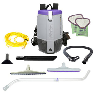 Proteam Supercoach Pro 6QT, Backpack Vacuum, 11.6lbs, Electric, With Tools, HEPA, 3 Year Warranty