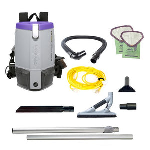 Proteam Supercoach Pro 6QT, Backpack Vacuum, 11.6lbs, Electric, With Tools, HEPA, 3 Year Warranty