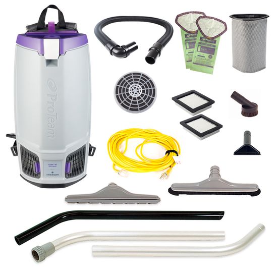 Proteam Gofit 10QT, Backpack Vacuum, 12.9lbs, Electric, With Tools, HEPA, 3 Year Warranty