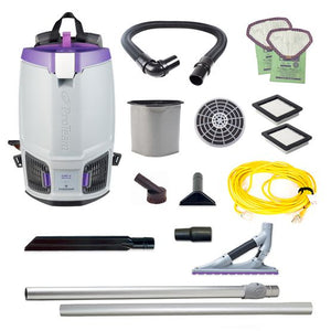 Proteam Gofit 6QT | Backpack Vacuum | 12.9lbs | Electric | With Tools | HEPA | 3 Year Warranty