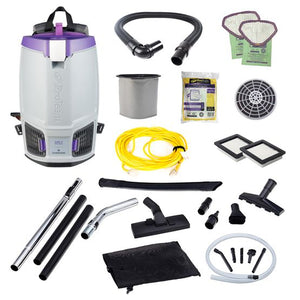 Proteam Gofit 6QT | Backpack Vacuum | 12.9lbs | Electric | With Tools | HEPA | 3 Year Warranty